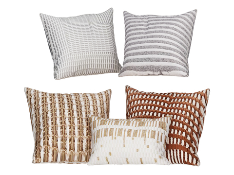  现代靠枕 抱枕su模型 