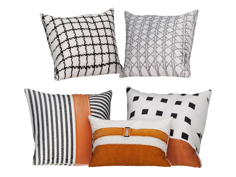  现代靠枕 抱枕su模型 