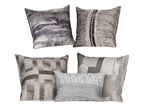  现代靠枕 抱枕su模型 