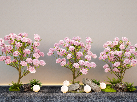  绣球花 花卉 中华木绣球su模型 