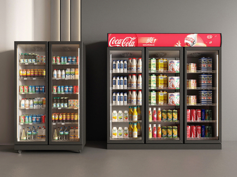  冰柜 酒水柜 饮料柜 冷藏柜su模型 