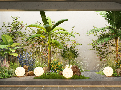  狼尾草 月球灯 植物堆su模型 