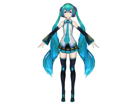  虚拟人物 初音未来 美少女su模型 