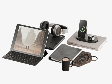  现代平板电脑 数码产品su模型 