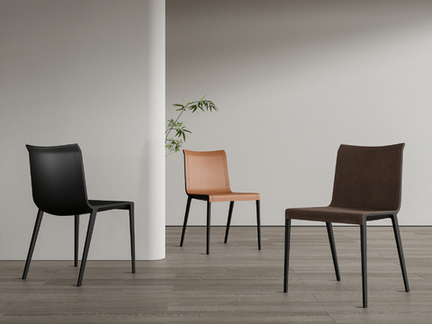 Charlotte 现代餐椅 单椅su模型