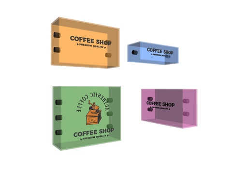  亚克力灯箱 霓虹灯su模型 