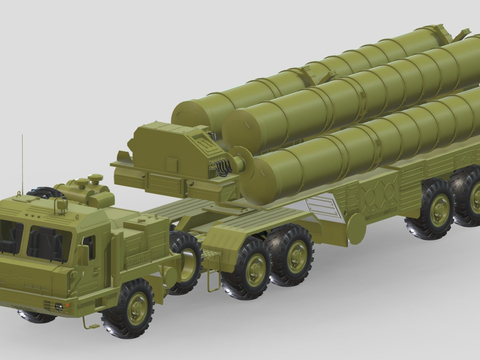  导弹发射器 炮弹车su模型 