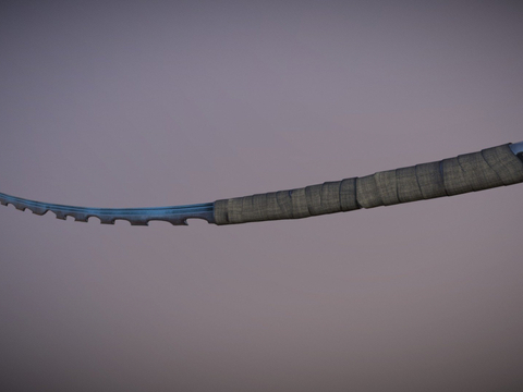  日轮刀 弯刀 刀刃su模型 