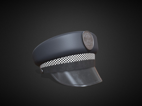  警察帽 帽子su模型 