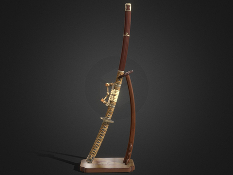  唐刀 弯刀 刀刃su模型 