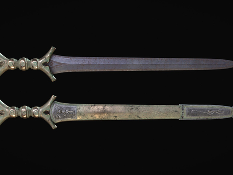  凯尔特剑 科幻剑 梦想剑su模型 