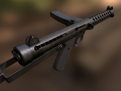  Sterling冲锋枪 枪支 枪械su模型 