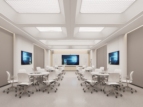  智慧教室 会议室su模型 