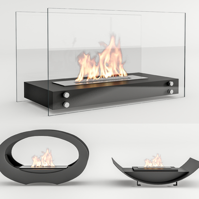 现代壁炉火炉su模型