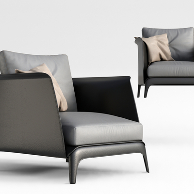 现代布艺休闲椅su模型