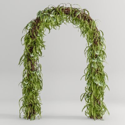 现代景观花架绿植架拱门su模型