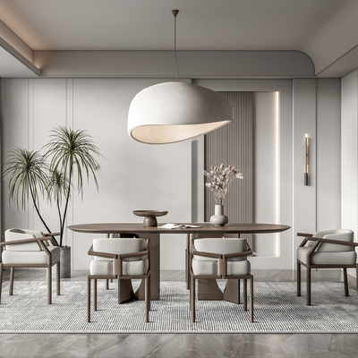 侘寂餐厅su模型