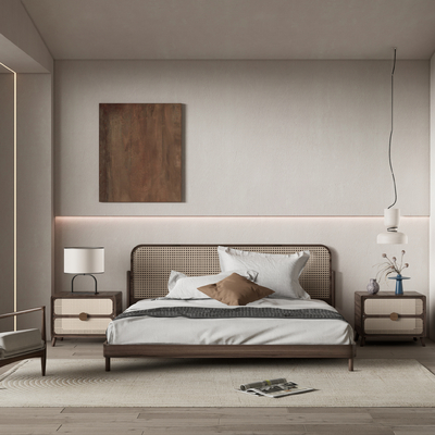 侘寂风卧室su模型