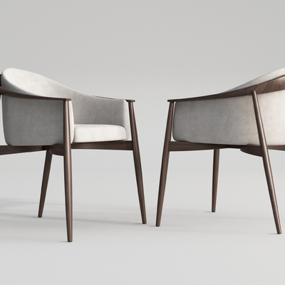 现代布艺单椅su模型