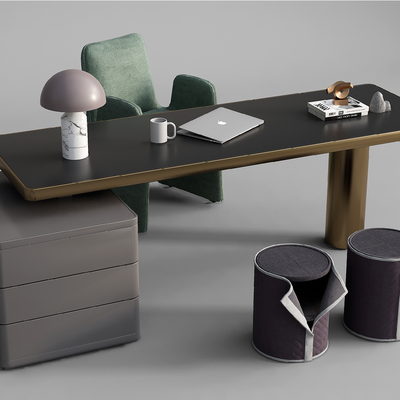 现代书桌椅su模型