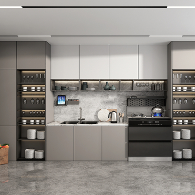 现代厨房su模型