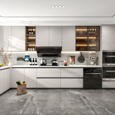 现代厨房su模型