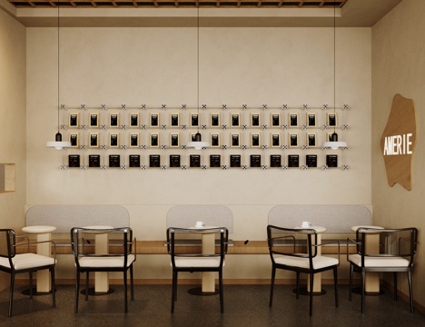  原木风奶茶店 咖啡厅卡座区 咖啡桌椅 西餐厅卡座区 玻璃吊灯su模型 