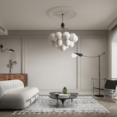  Cassina法式客厅su模型 