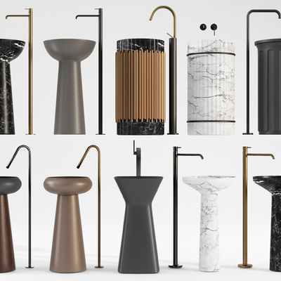  现代洗手台su模型 