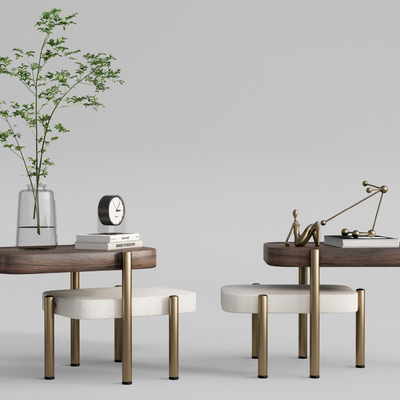 现代轻奢边几su模型