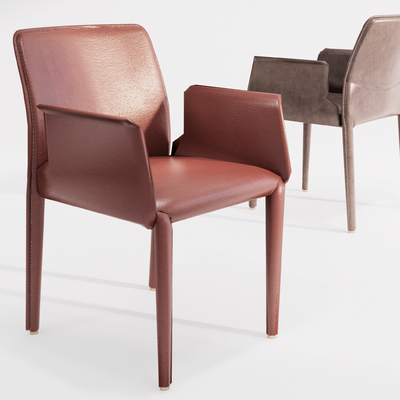 现代皮革餐椅su模型