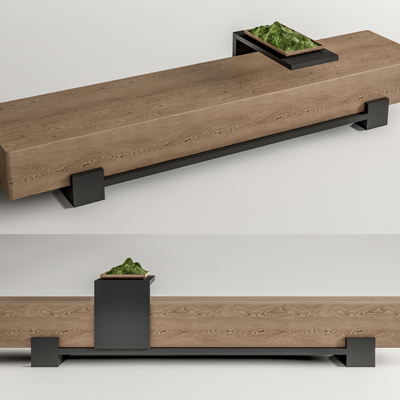 现代户外凳子 景观长凳su模型