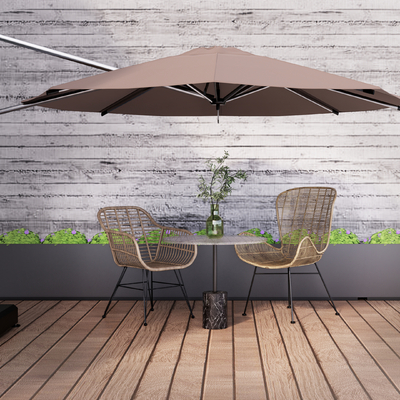  现代户外遮阳伞su模型 