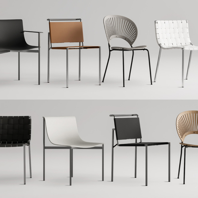 现代椅子 餐椅su模型