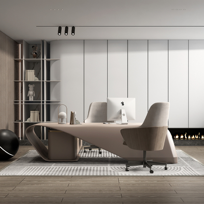  现代总经理办公室su模型 