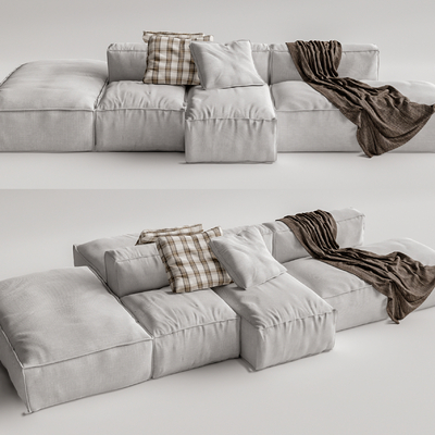 现代多人沙发su模型