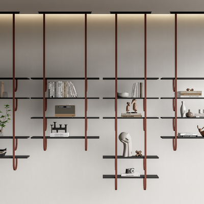 置物架 书架 装饰架su模型