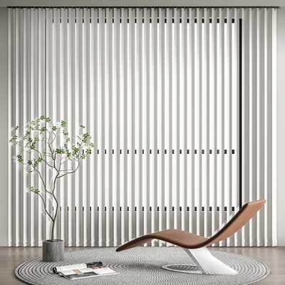 现代百叶窗帘su模型