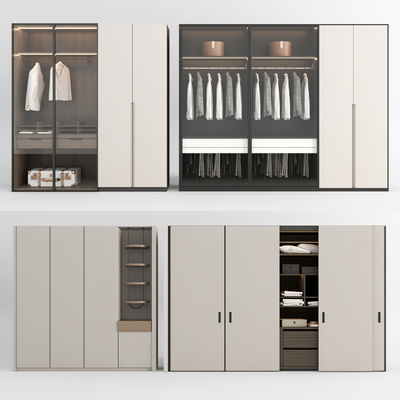 现代衣柜su模型