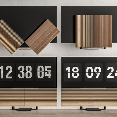  电视机 升降电视机 旋转电视机su模型 