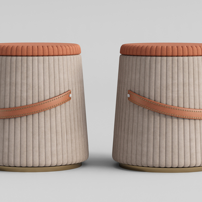 现代布艺凳子su模型