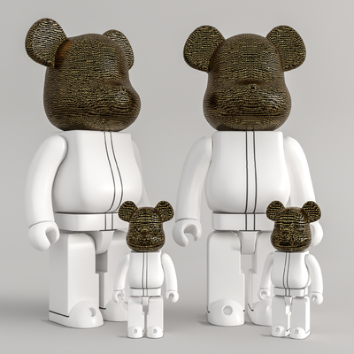 现代暴力熊雕塑摆件su模型