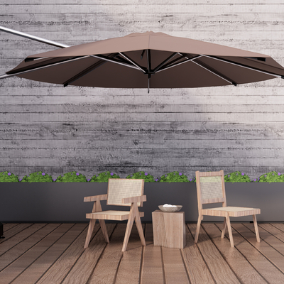 现代户外遮阳伞su模型