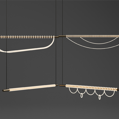 现代艺术吊灯su模型
