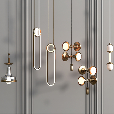 现代时尚吊灯su模型