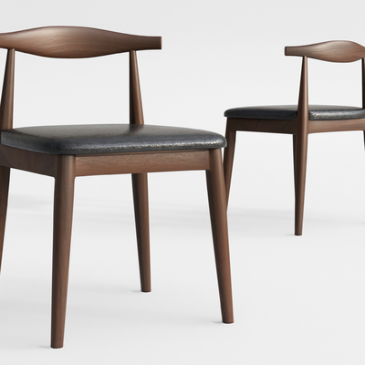 现代实木单椅su模型