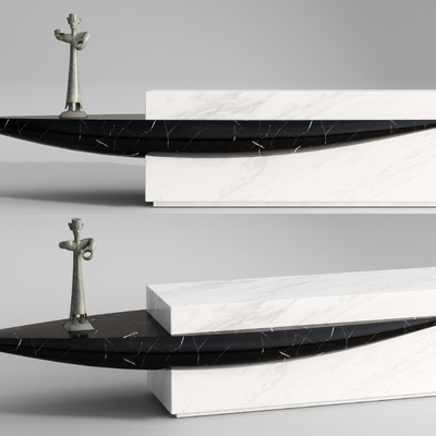 现代创意接待台su模型