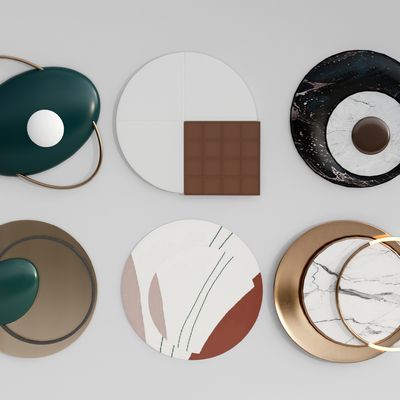 现代墙饰挂件su模型