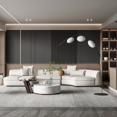 现代客厅su模型