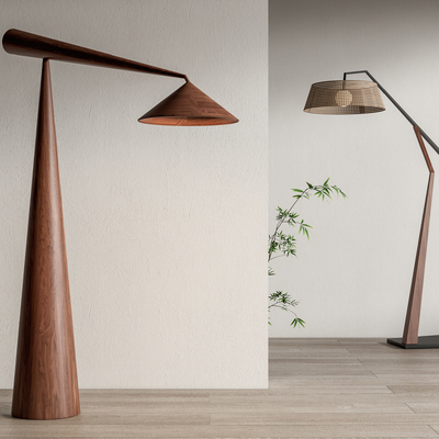 侘寂落地灯su模型